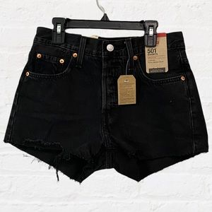 Levi’s 501 High Rise Fitted Button Fly Cutoff Jean Shorts Women’s Sz 25